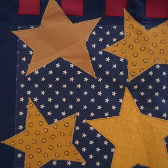 Vintage Jerzees Navy Americana Flag Sweatshirt Retro 90s Indie Sleaze XL - Picture 8 of 9